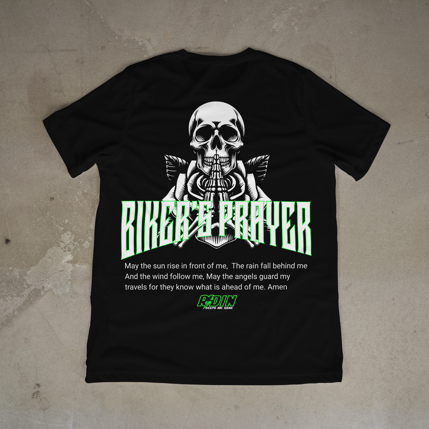 Biker's Prayer  Black tee
